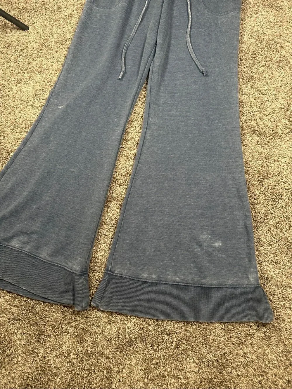 NWT Free People Intimately Cozy Cool Girl Lounge Flare Pant Dark Sapphire Blue S